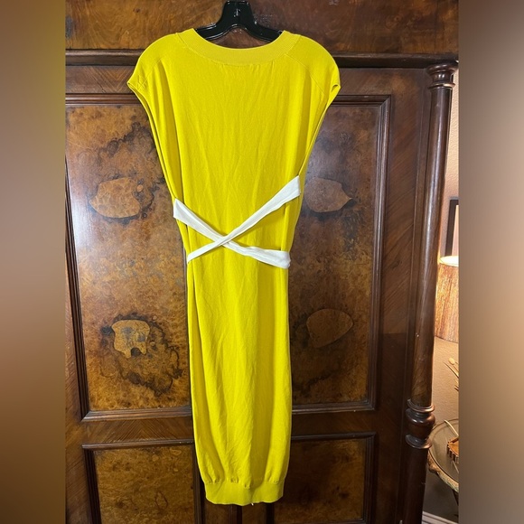 NWT Erika Cavallini- Yellow Tie Tunic Vest. Size S - Picture 2 of 9
